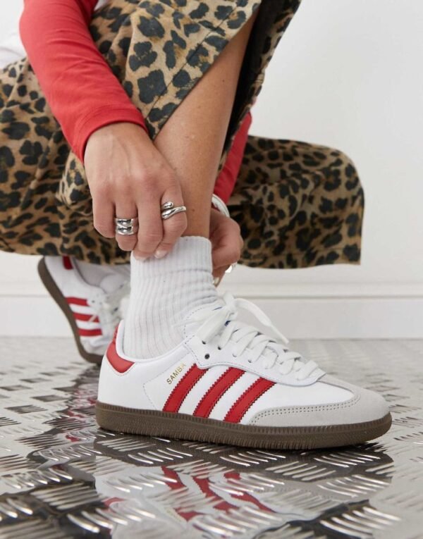 Adidas Samba OG Branco/Vermelho